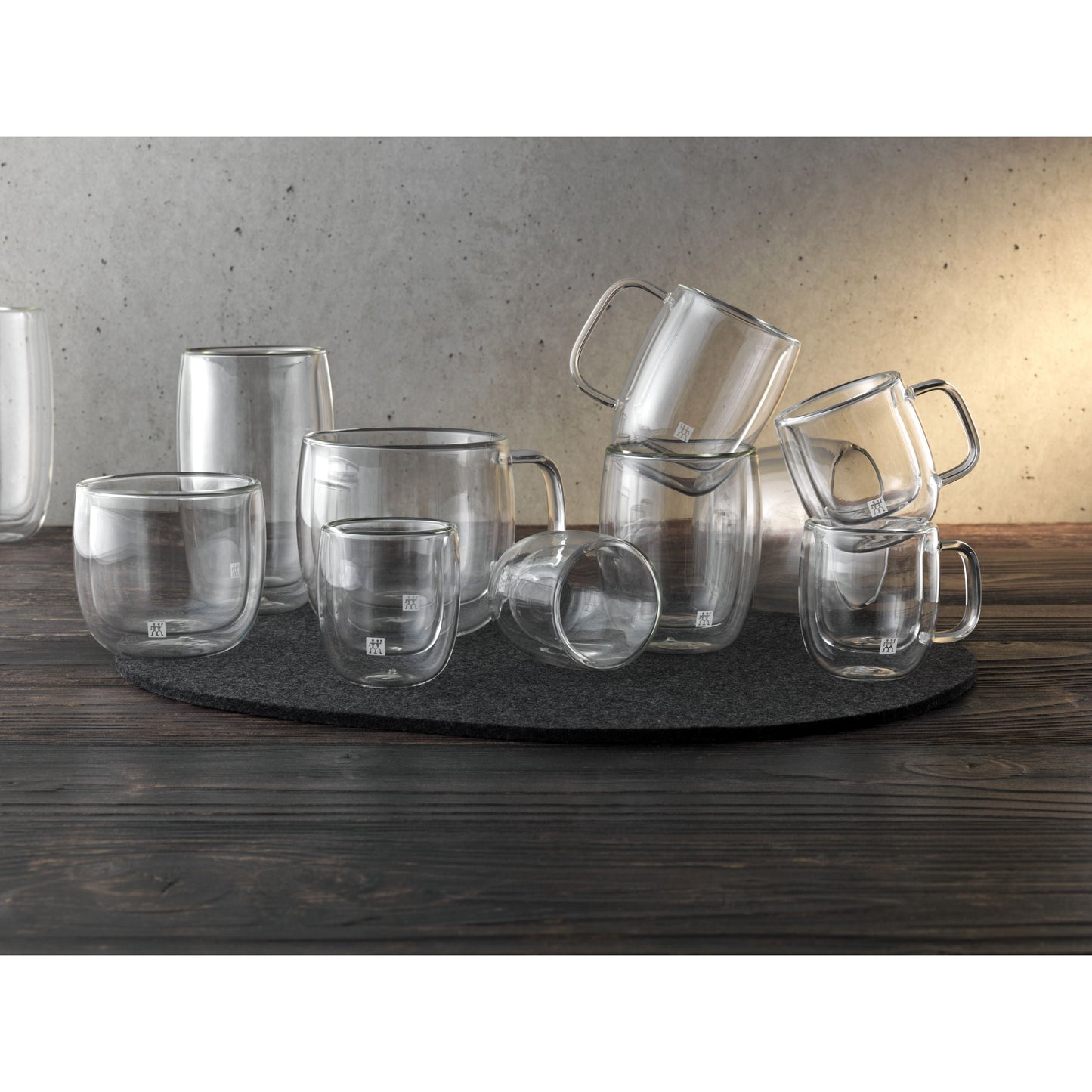 ZWILLING Sorrento Plus 2 Piece Espresso Glass Set with Handles