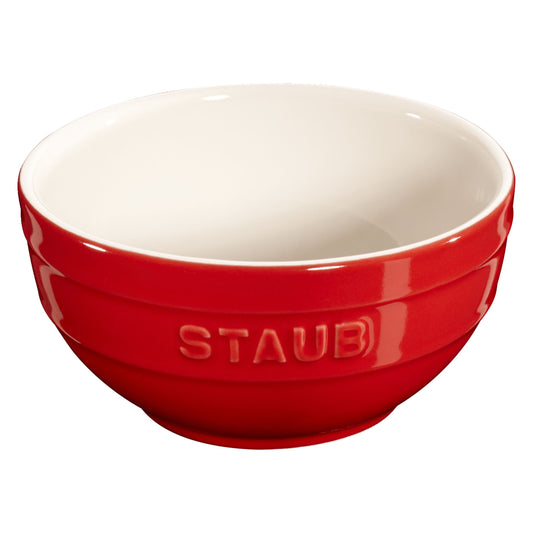 STAUB Ceramique 17 cm Ceramic Round Bowl, Cherry