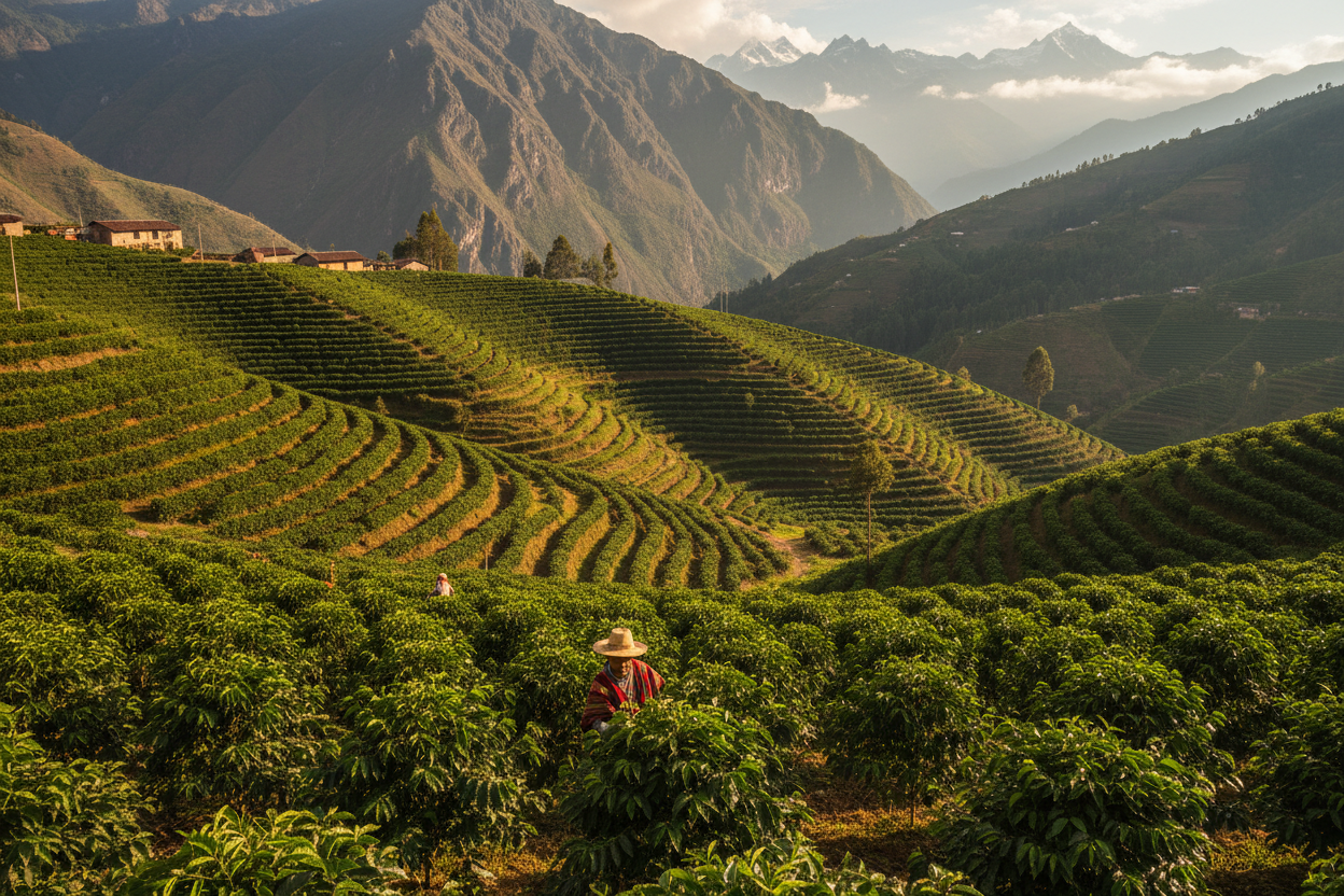 an image of coffee fields in peru