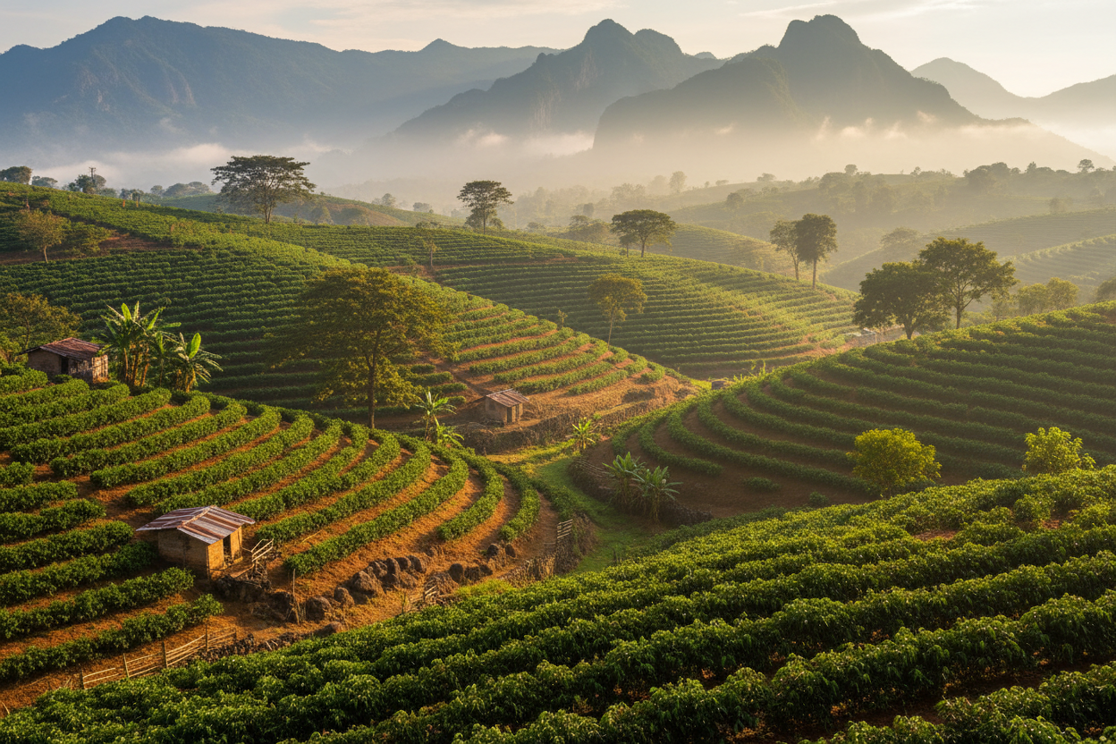 coffee field in guatamela