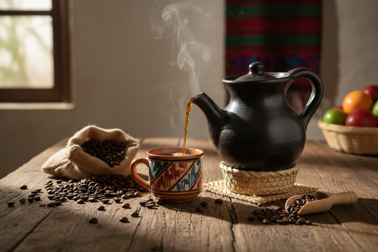 traditional coffee brewed in guatamela
